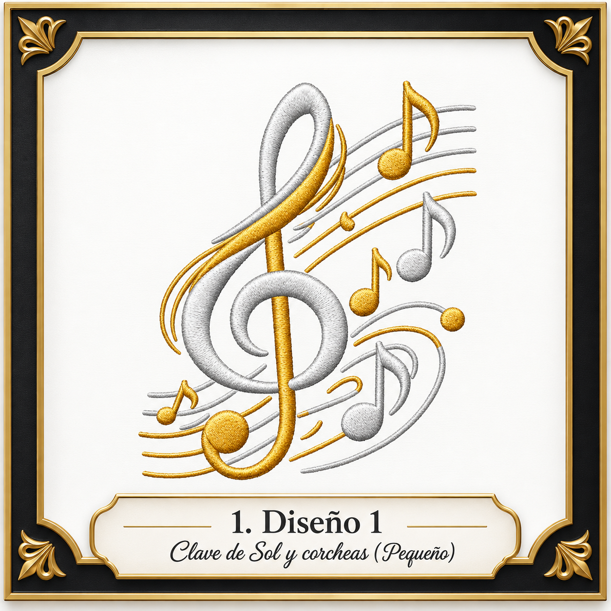 Diseno 1 Clave de Sol y corcheas Pequeno