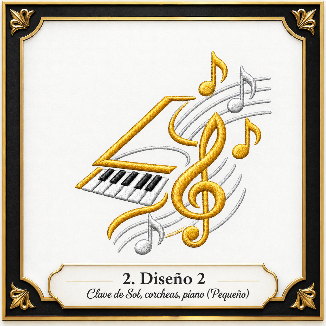 Diseno 2 Clave de Sol corcheas piano Pequeno