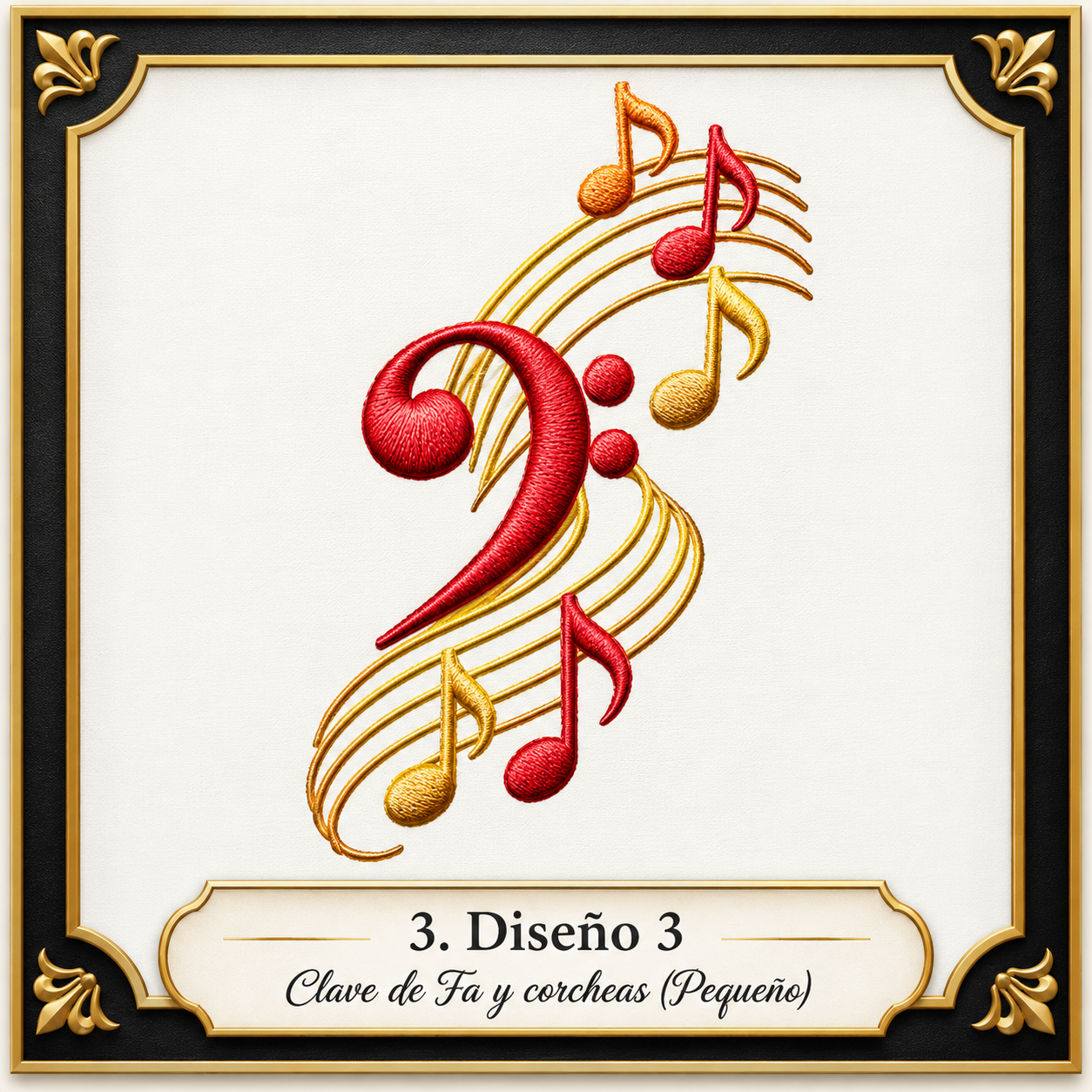 Diseno 3 Clave de Fa y corcheas Pequeno