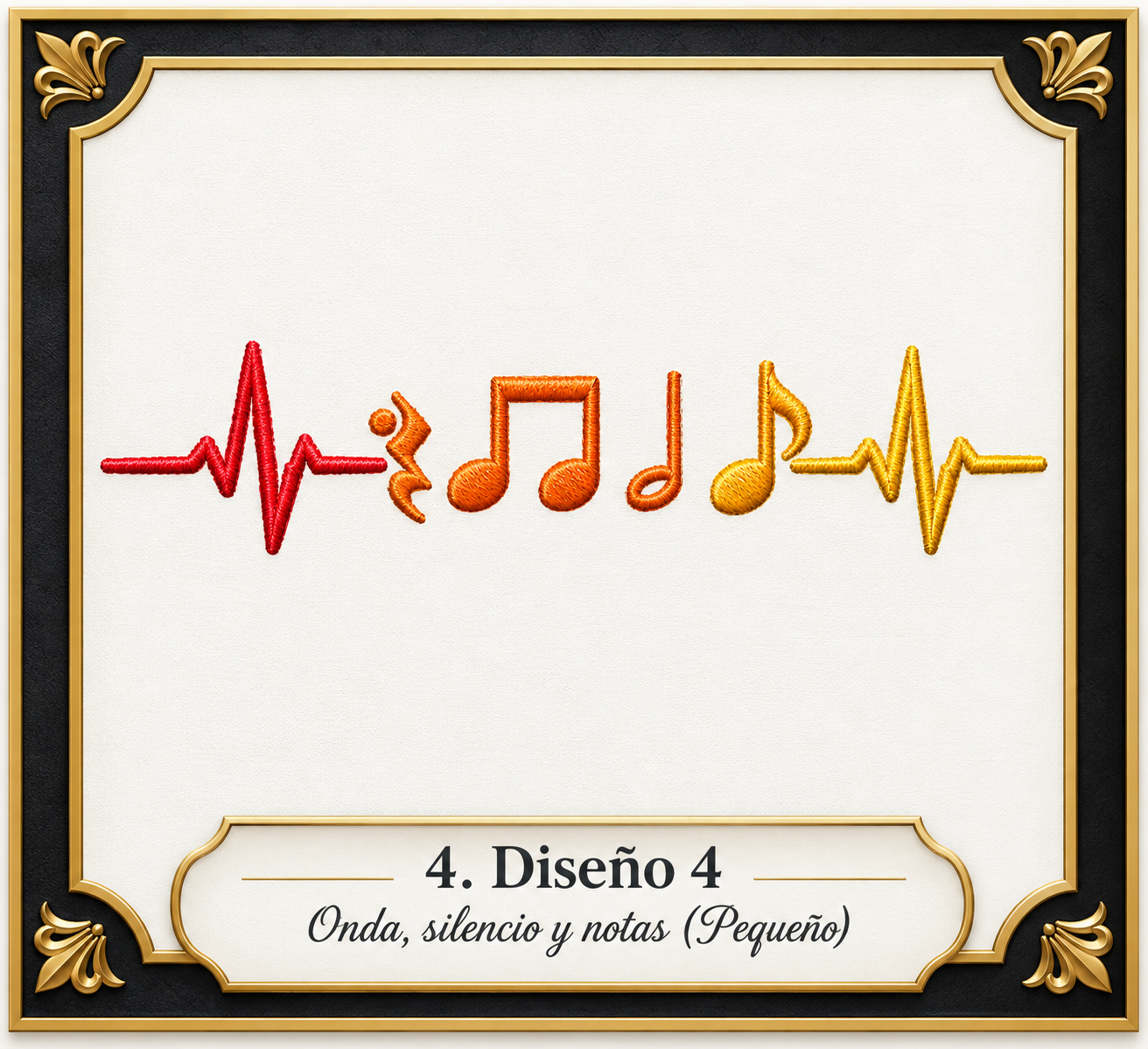 Diseno 4 Onda silencio y notas Pequeno